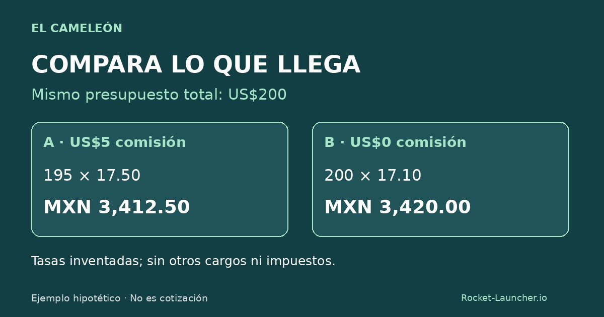 Compara lo que llega, no solo la comisión