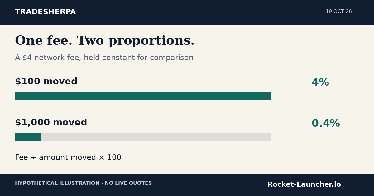 Put the Crypto Fee Beside the Amount