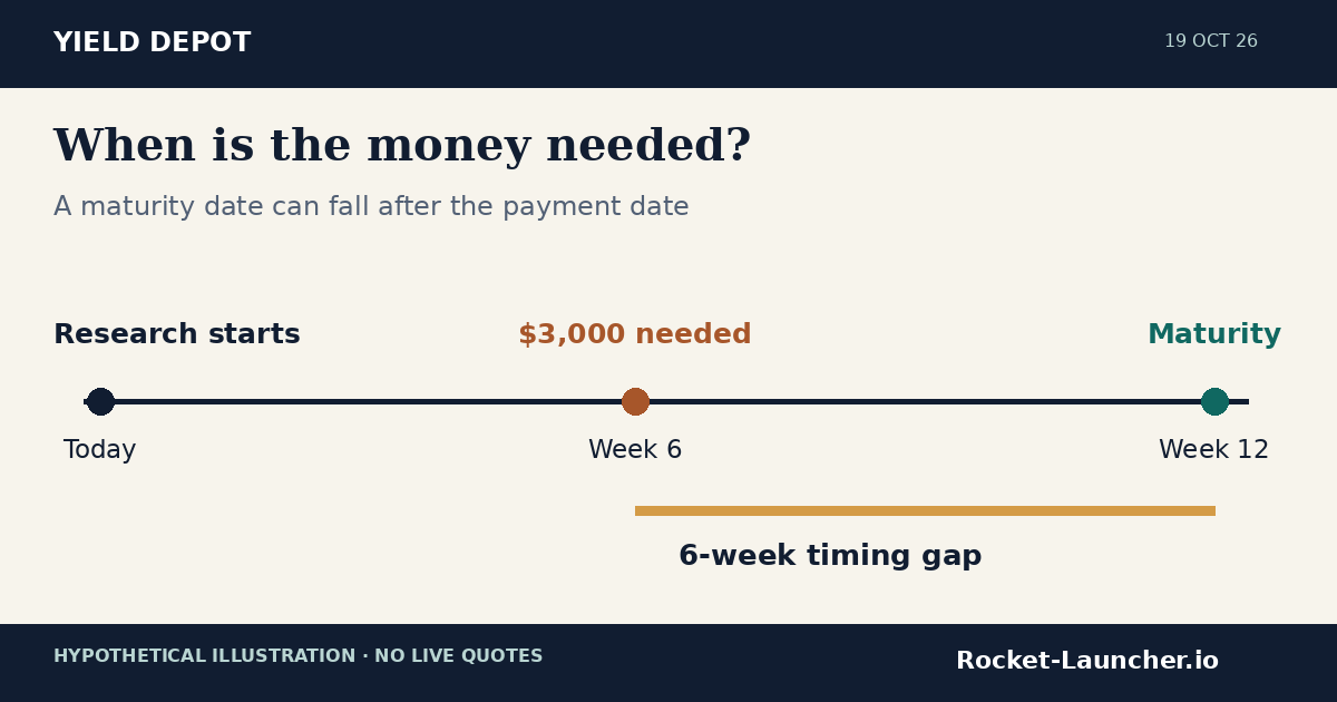 Put the Cash Date Before the Yield