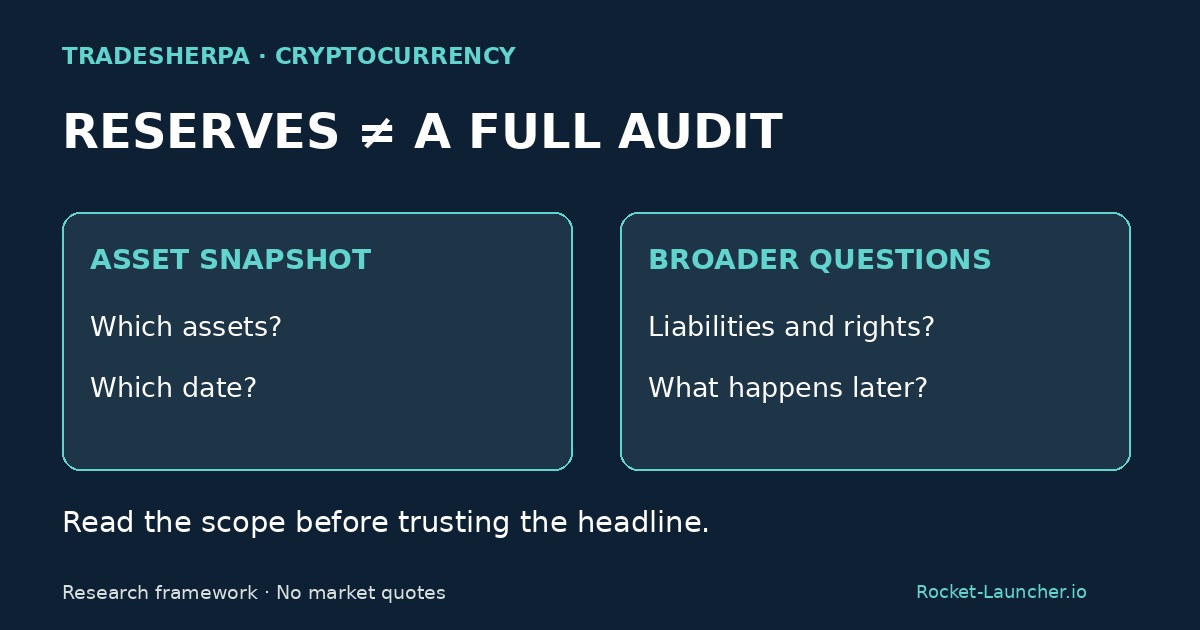 A Reserve Snapshot Is Not a Full Audit